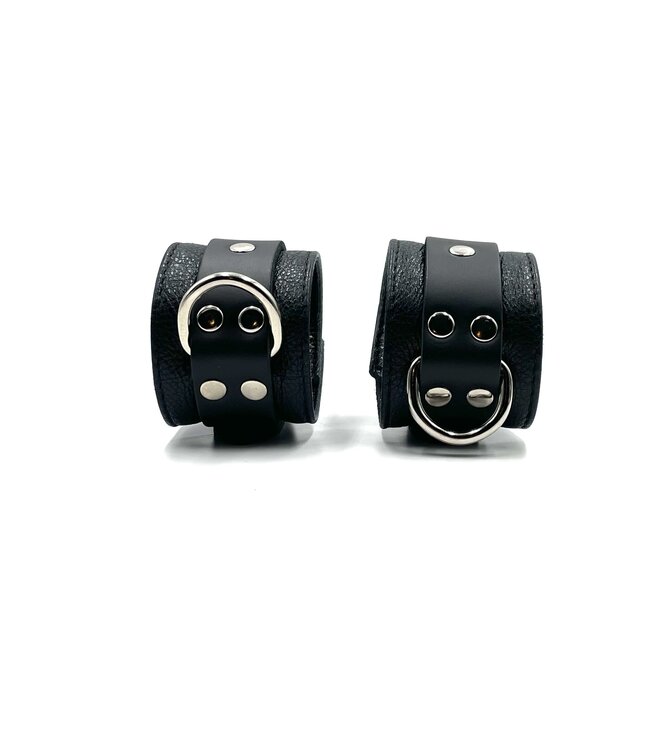Black Wrist Cuffs | Jaguar Collection By Aslan Leather