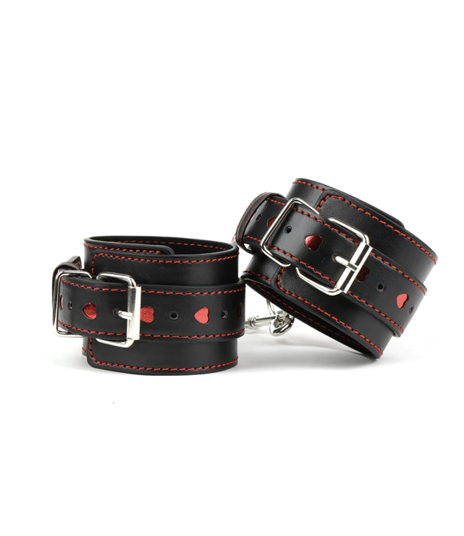 Ankle  restraints with red hearts