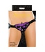 Vibrating Velvet Strap On Harness