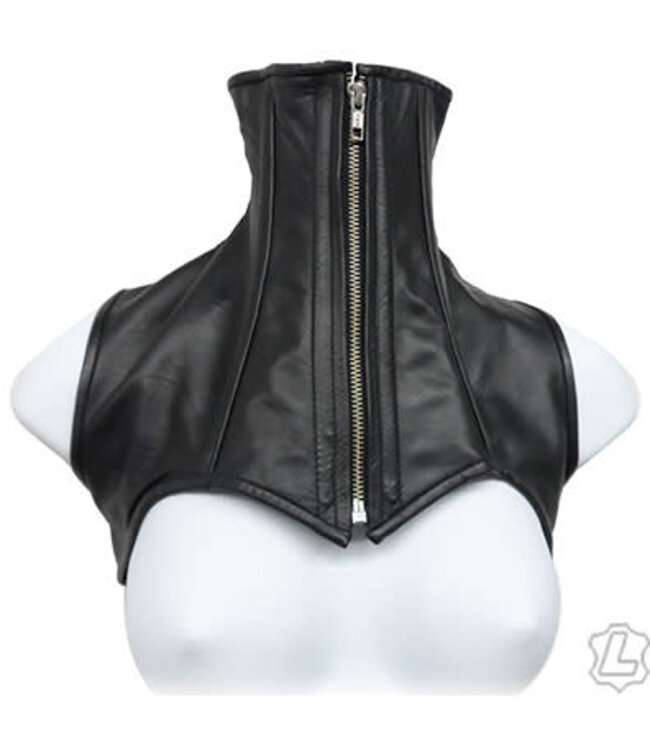 Bolero Neck Corset Leather