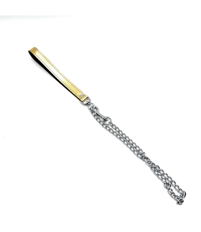 Leather Swivel Leash in Metallic Colors