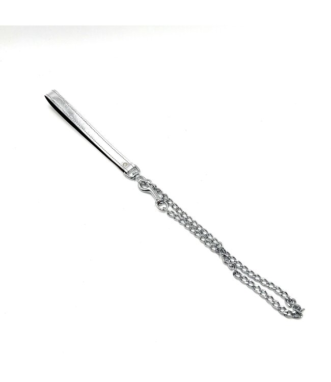 Leather Swivel Leash in Metallic Colors