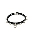 Leather Spiked Loop Choker