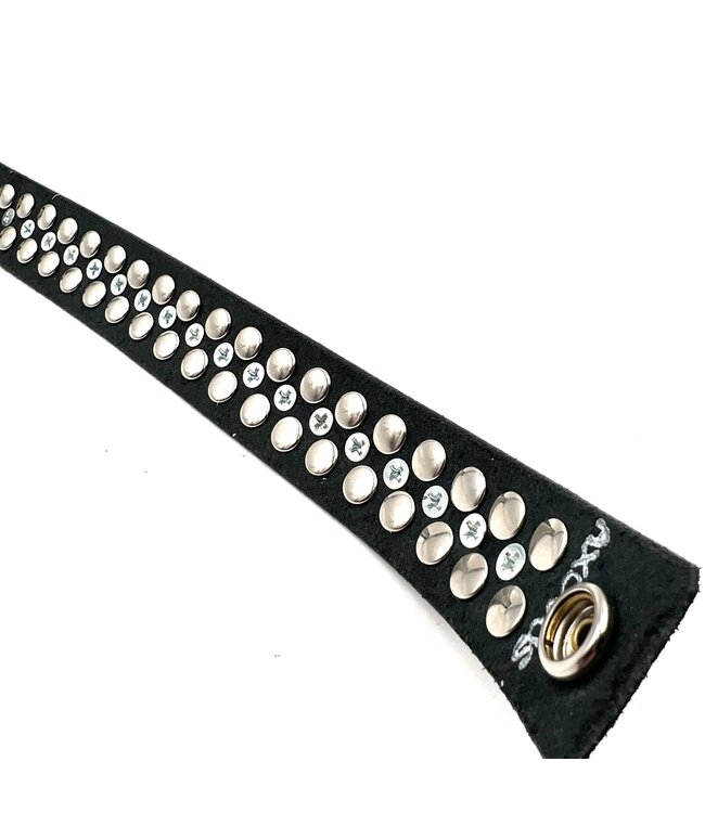 Metal Punk 1/2 Spiked Leather Choker