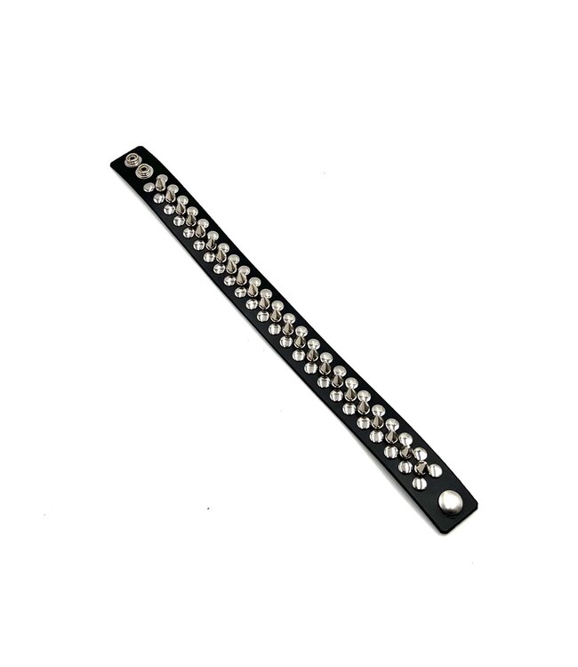 Metal Punk 1/2 Spiked Leather Choker