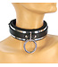 Lined Metal Band Bondage Collar