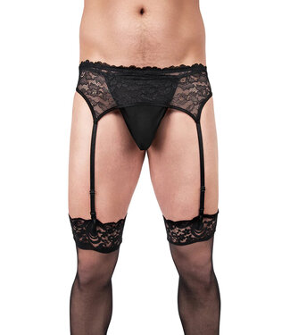 Prowler Prowler Lace Garter Set Black