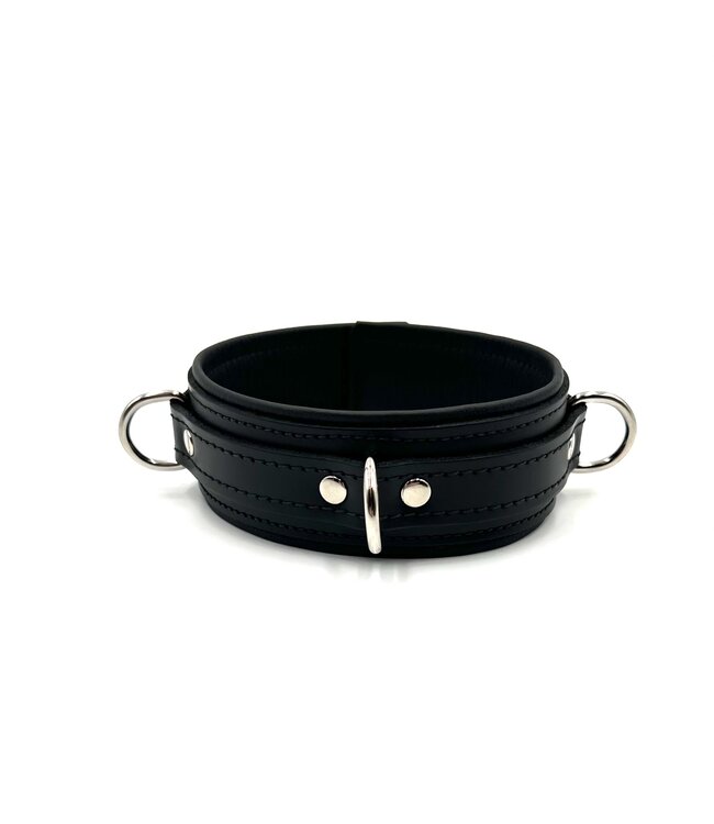 Leather Collar With Locking Buckle