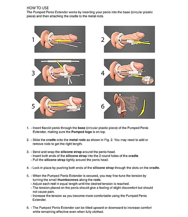 Pumped Silicone & ABS Penis Extender Black