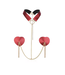 Kulla Bond Choker and Heart Nipple Pasties