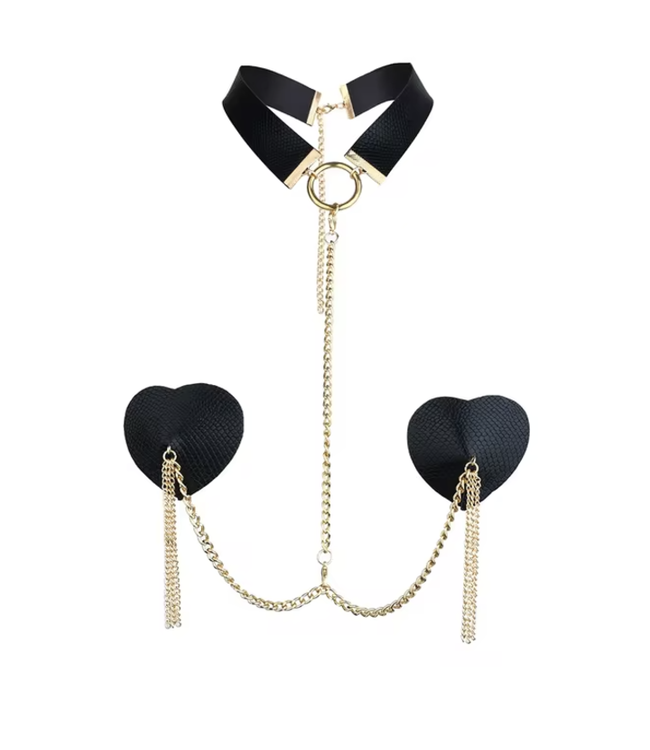 Bond Choker and Heart Nipple Pasties