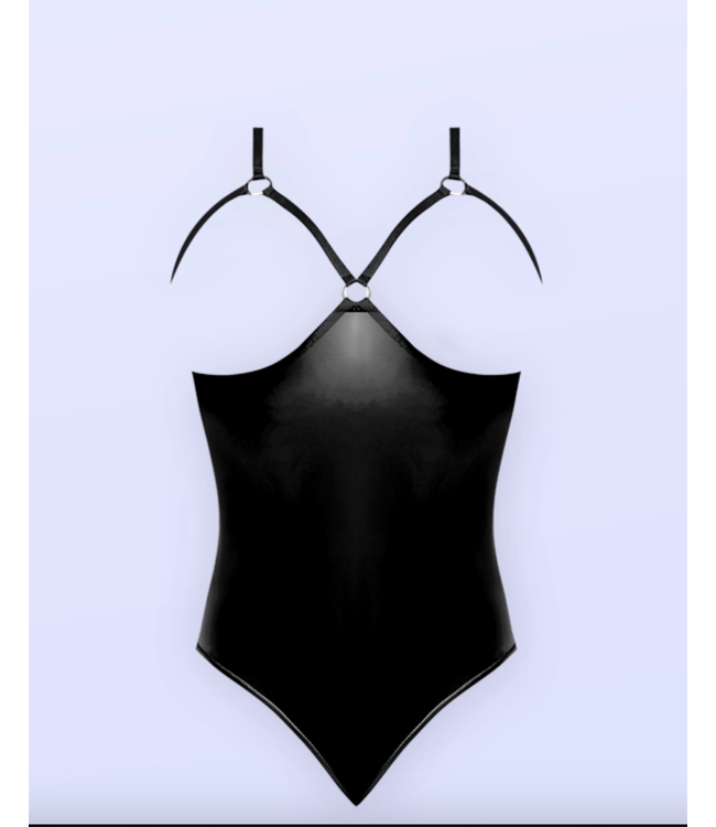 Matte Onyx Cupless & Crotchless Teddy