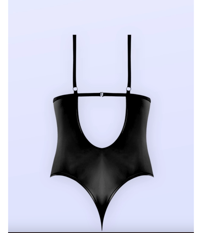 Matte Onyx Cupless & Crotchless Teddy