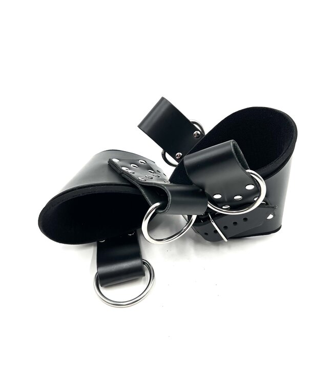 Padded Leather Ankle Suspension Cuffs