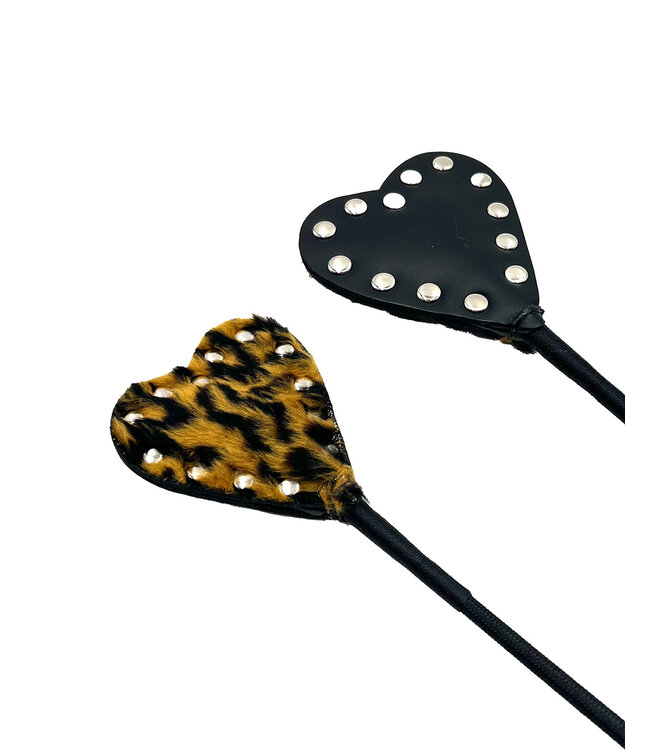 Leather Heart Riding Crop