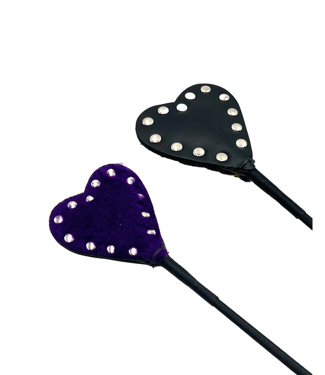 Leather Heart Riding Crop