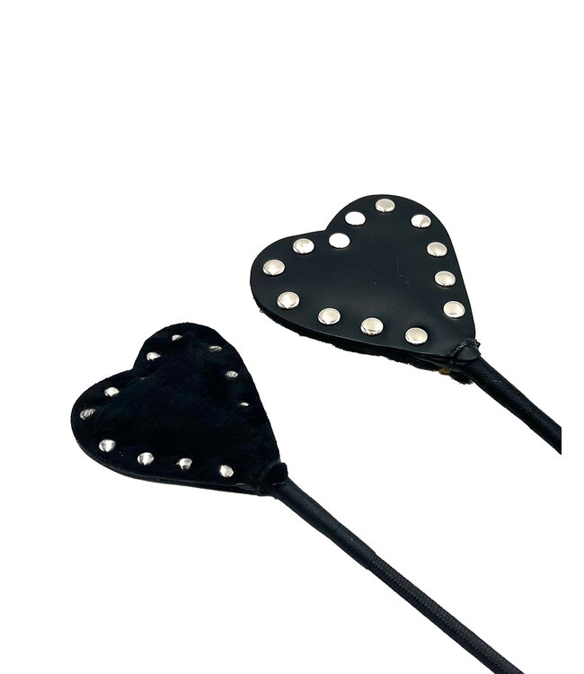 Leather Heart Riding Crop