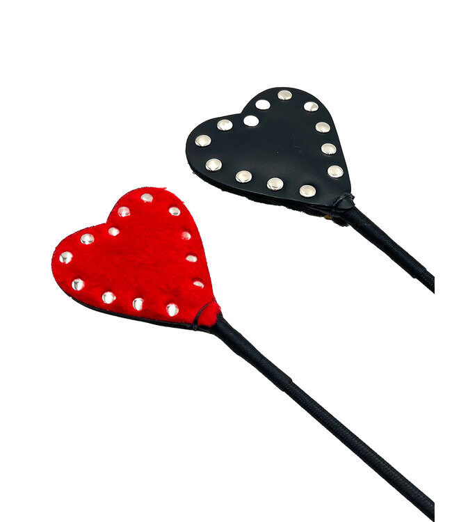 Leather Heart Riding Crop