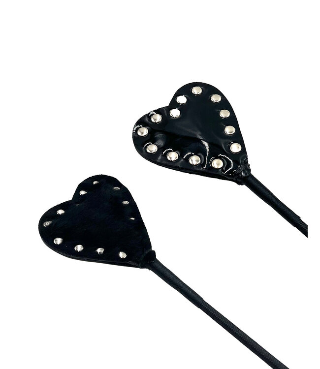 Leather Heart Riding Crop