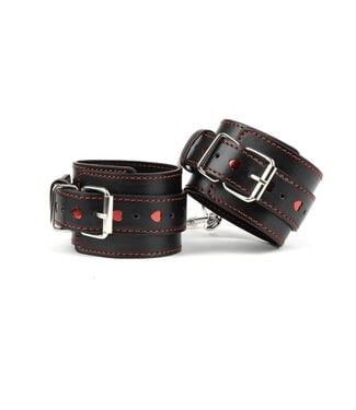 Kulla Wrist restraints with red hearts