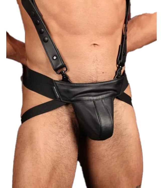 Traditional Leather Open-Ass Jockstrap