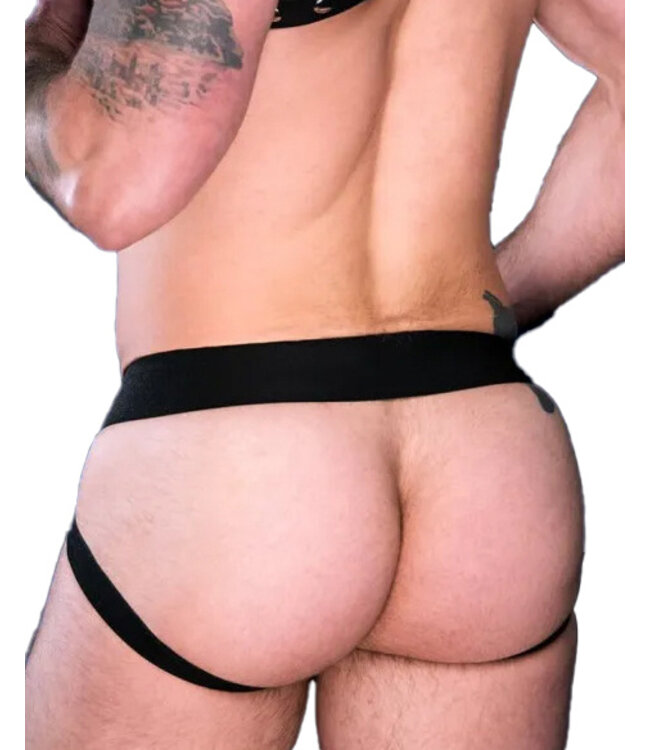 Center Stripe Leather Jockstrap