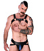 Center Stripe Leather Jockstrap