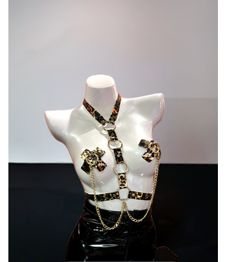 Kulla Rave Chest Harness with Cross Pasties