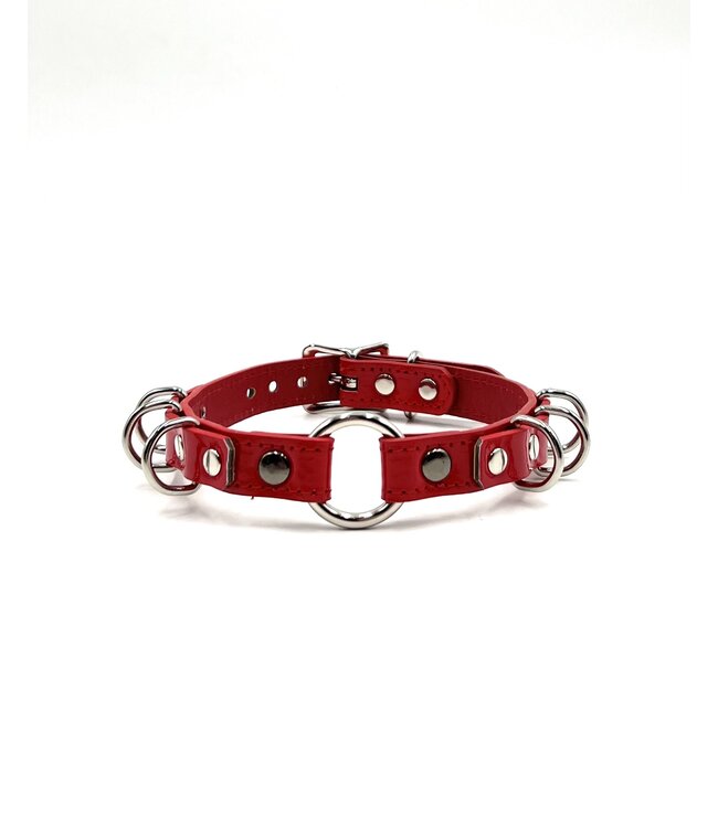 O ring D rings Bondage Choker