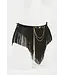 Josephine Noir Fringe  Skirt | Luxury Kink