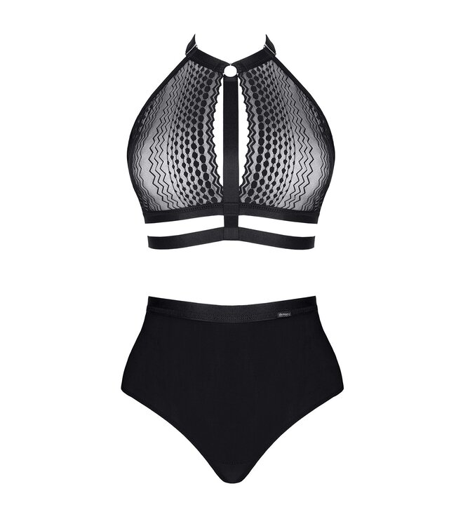 Lace bra with high-waisted shorts set | Lingerie Set