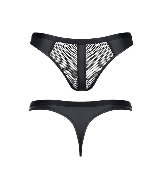 Limited disclosure Men's thong with mesh
