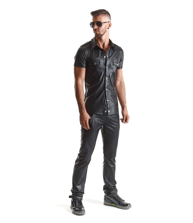 Black wetlook Master Shirt