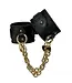 The model traitor Pony Leather  Ankle Cuffs with Heart Padlocks