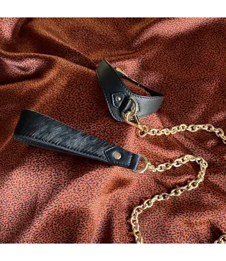 The model traitor Leather V Collar