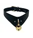 Leather V Collar with Heart Locket | Luxury BDSM Bondage Collar