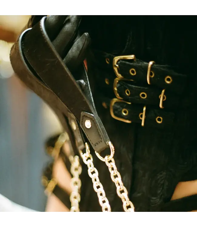 Pony Leather Leash Black