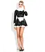 PVC Melody Maid Dress in Black & White