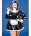 PVC Melody Maid Dress in Black & White