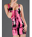Marbled Latex Cocktail Dress with Back Zip