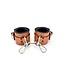 Axovus LLC Lined Brown Leather Ankle Bondage Cuffs