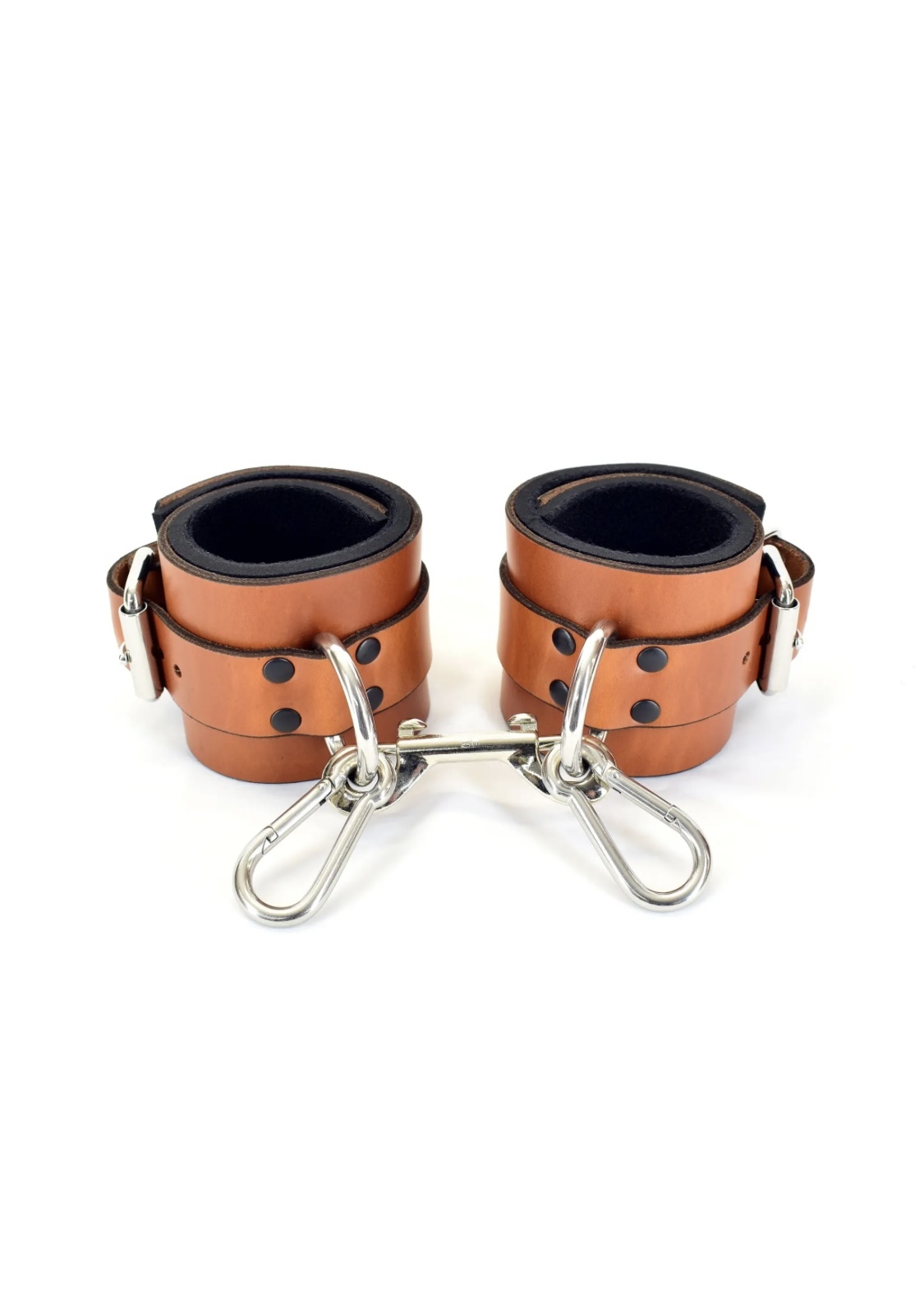 Lined Brown Leather Ankle Bondage Cuffs | BDSM Restraints | Axovus -  Bondesque