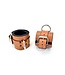 Lined Brown Leather Ankle Bondage Cuffs