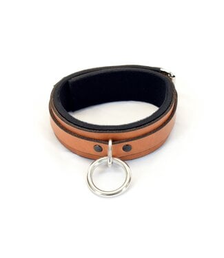 Axovus LLC Classic  Brown Leather Padded Bondage Collar