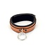 Classic  Brown Leather Padded Bondage Collar