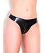 Latex Crotchless Zip Thong