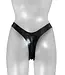 Latex Crotchless Zip Thong