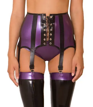Honour Clothing Lace-up Latex Suspender Belt