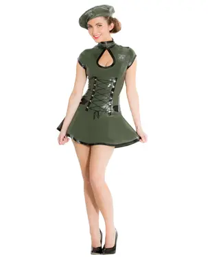 Honour Clothing Latex Rubber Army Dress & Beret