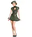 Latex Rubber Army Dress & Beret